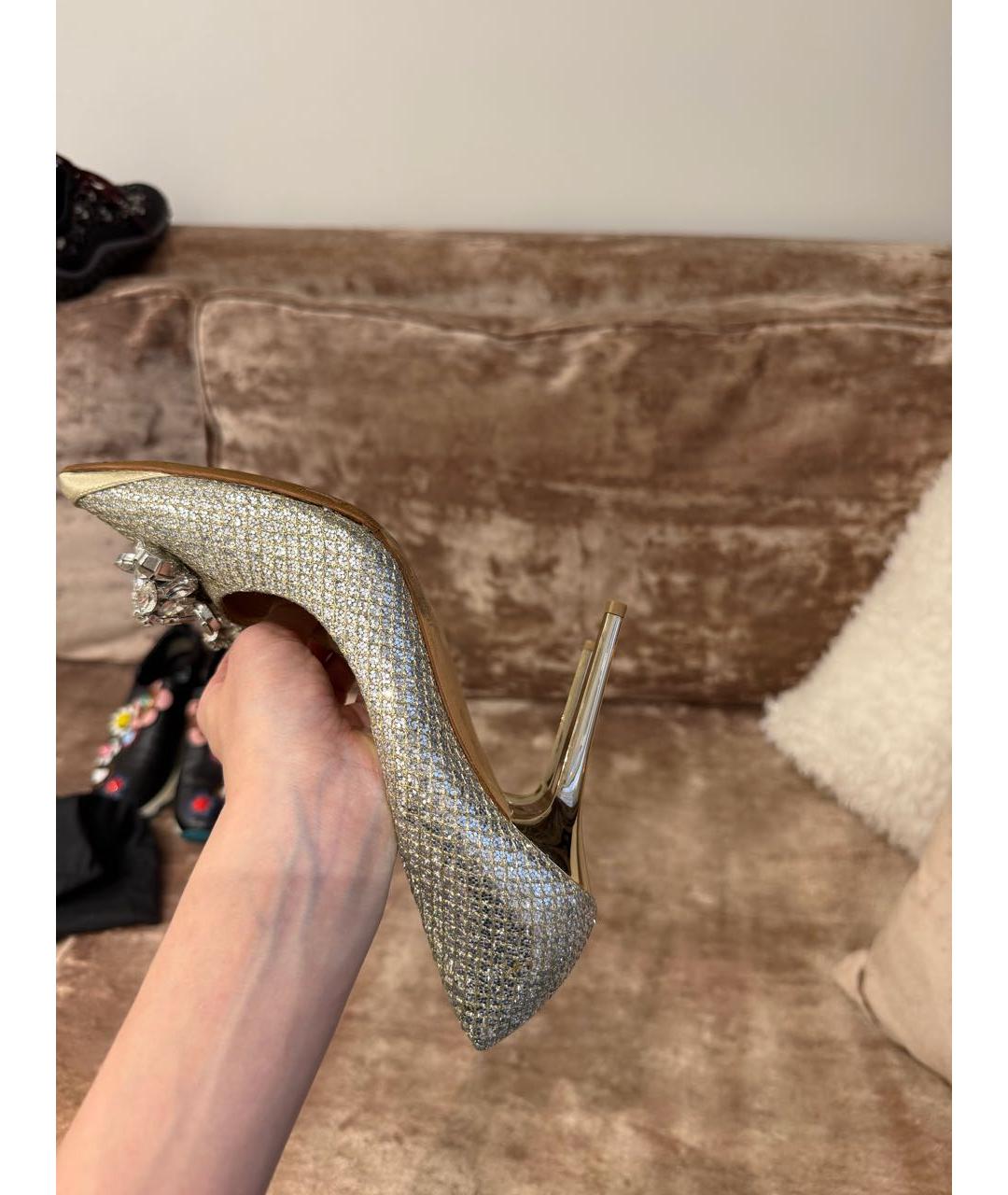 JIMMY CHOO Серебряные туфли, фото 7