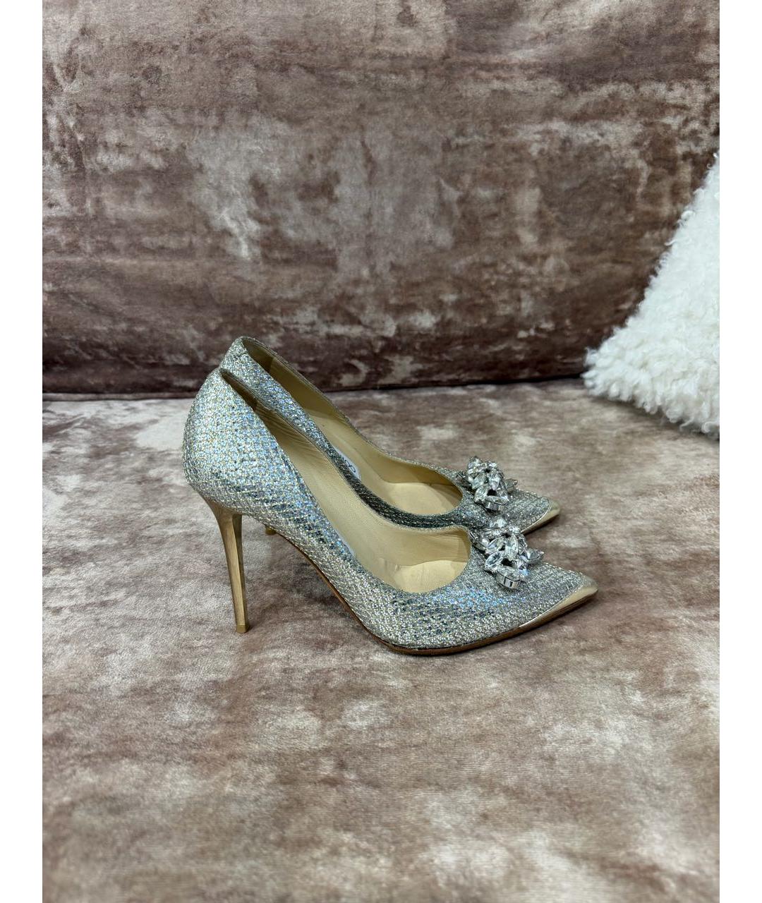 JIMMY CHOO Серебряные туфли, фото 8