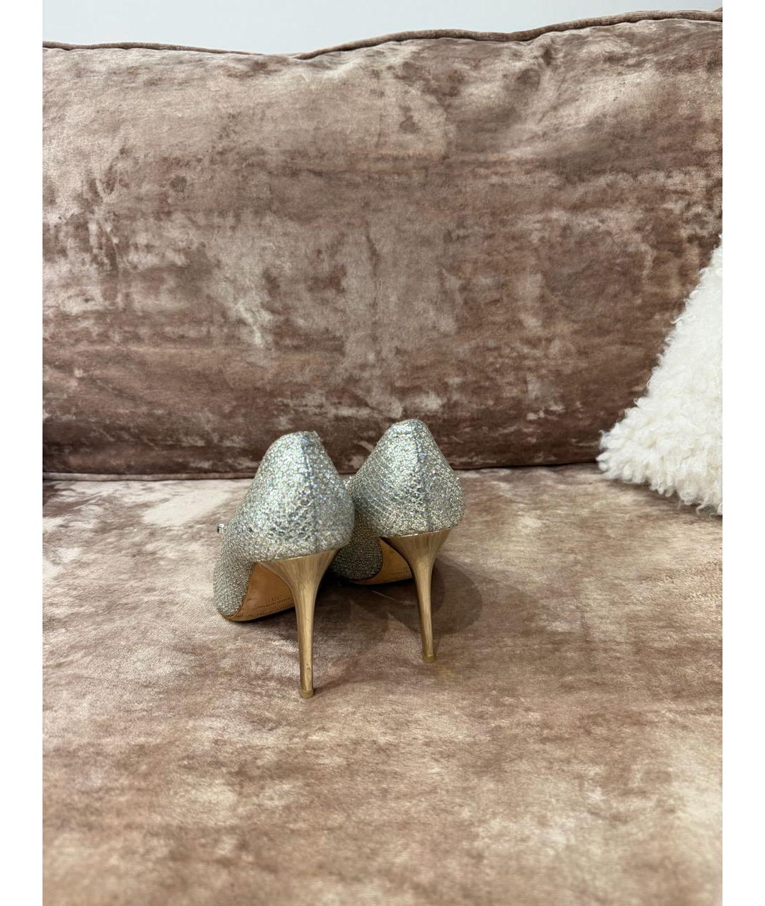 JIMMY CHOO Серебряные туфли, фото 4