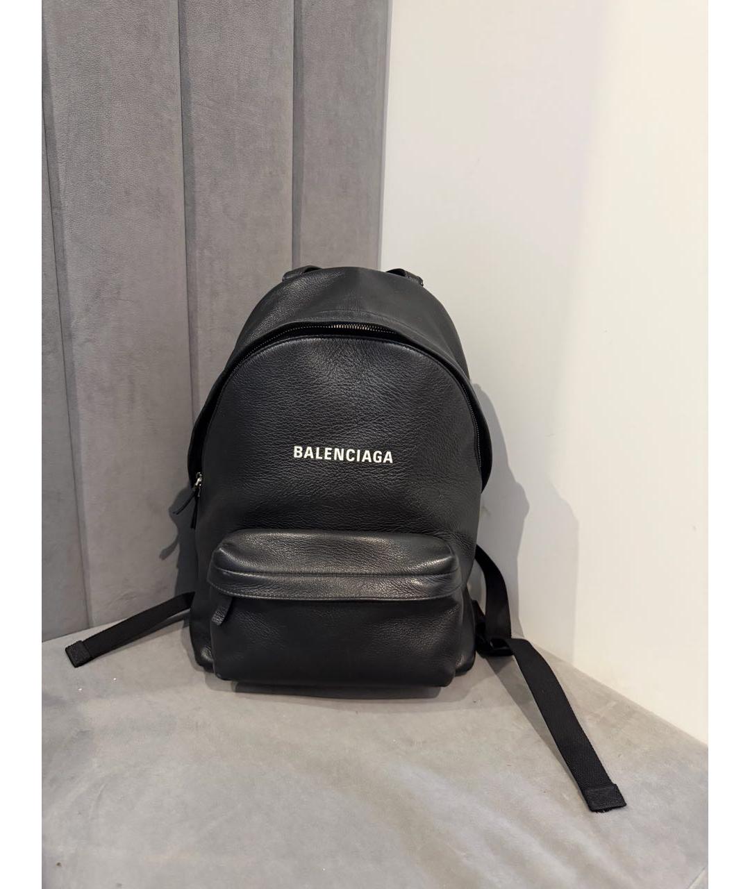 BALENCIAGA Черный кожаный рюкзак, фото 5
