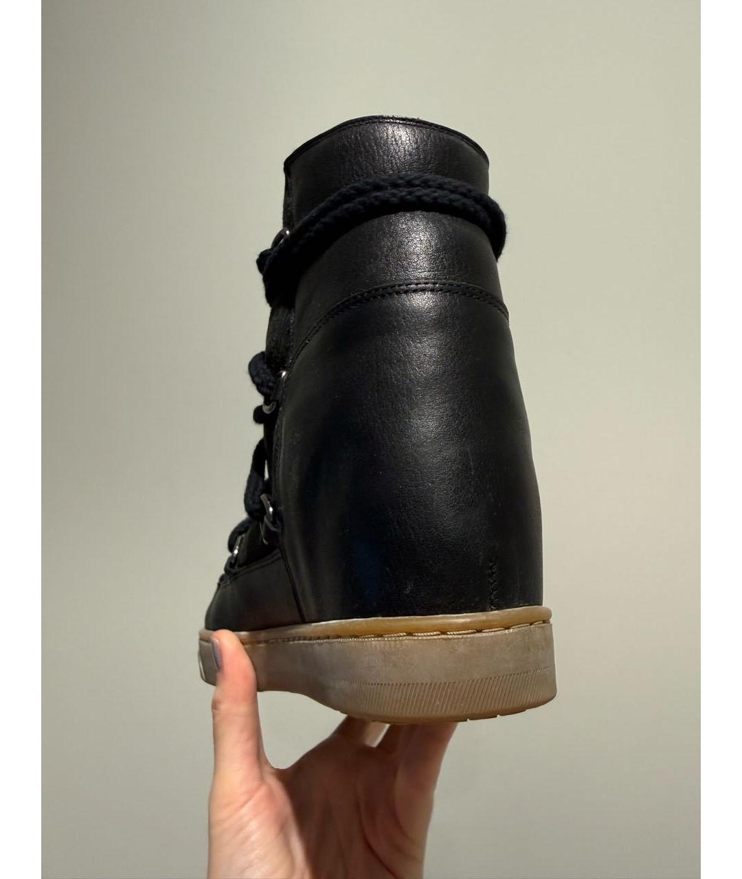ISABEL MARANT Черные кожаные ботинки, фото 3