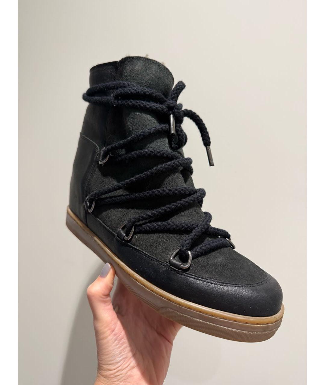 ISABEL MARANT Черные кожаные ботинки, фото 2