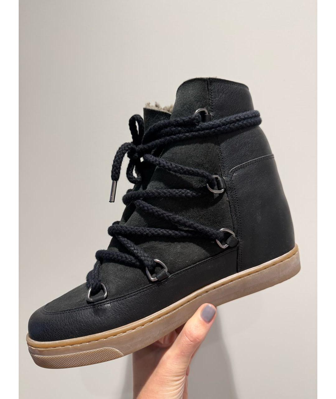 ISABEL MARANT Черные кожаные ботинки, фото 7