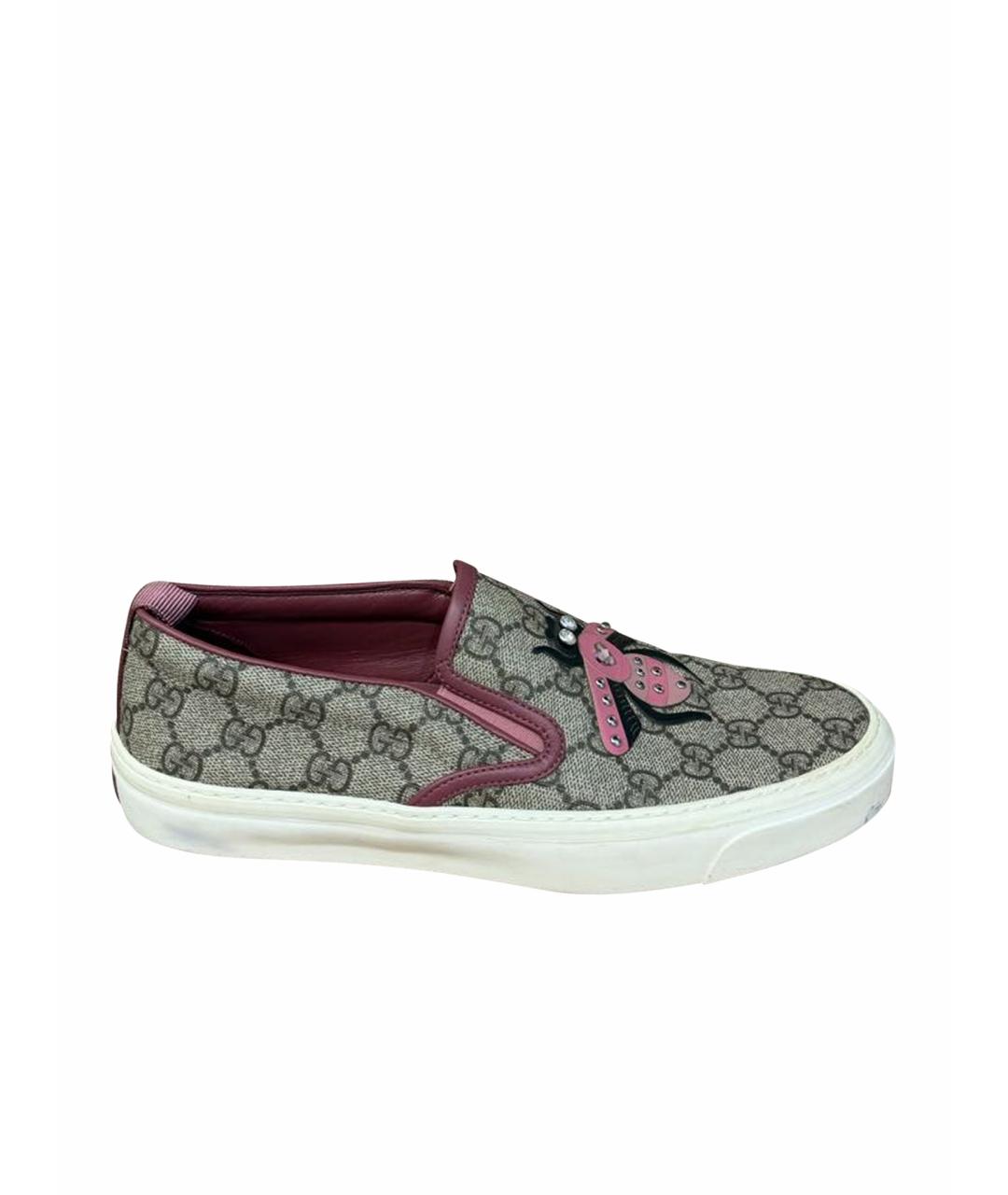GUCCI Розовые кожаные слипоны, фото 8