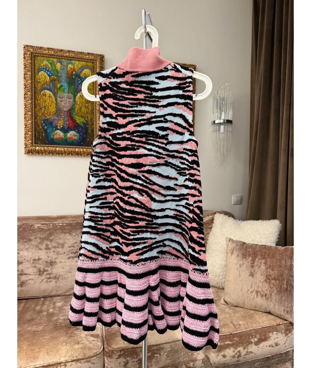 KENZO Розовое шерстяное повседневное платье, фото 3