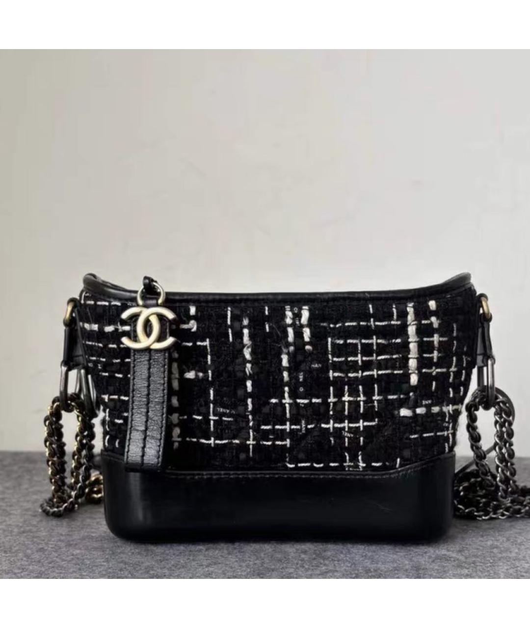 CHANEL Черная твидовая сумка через плечо, фото 9