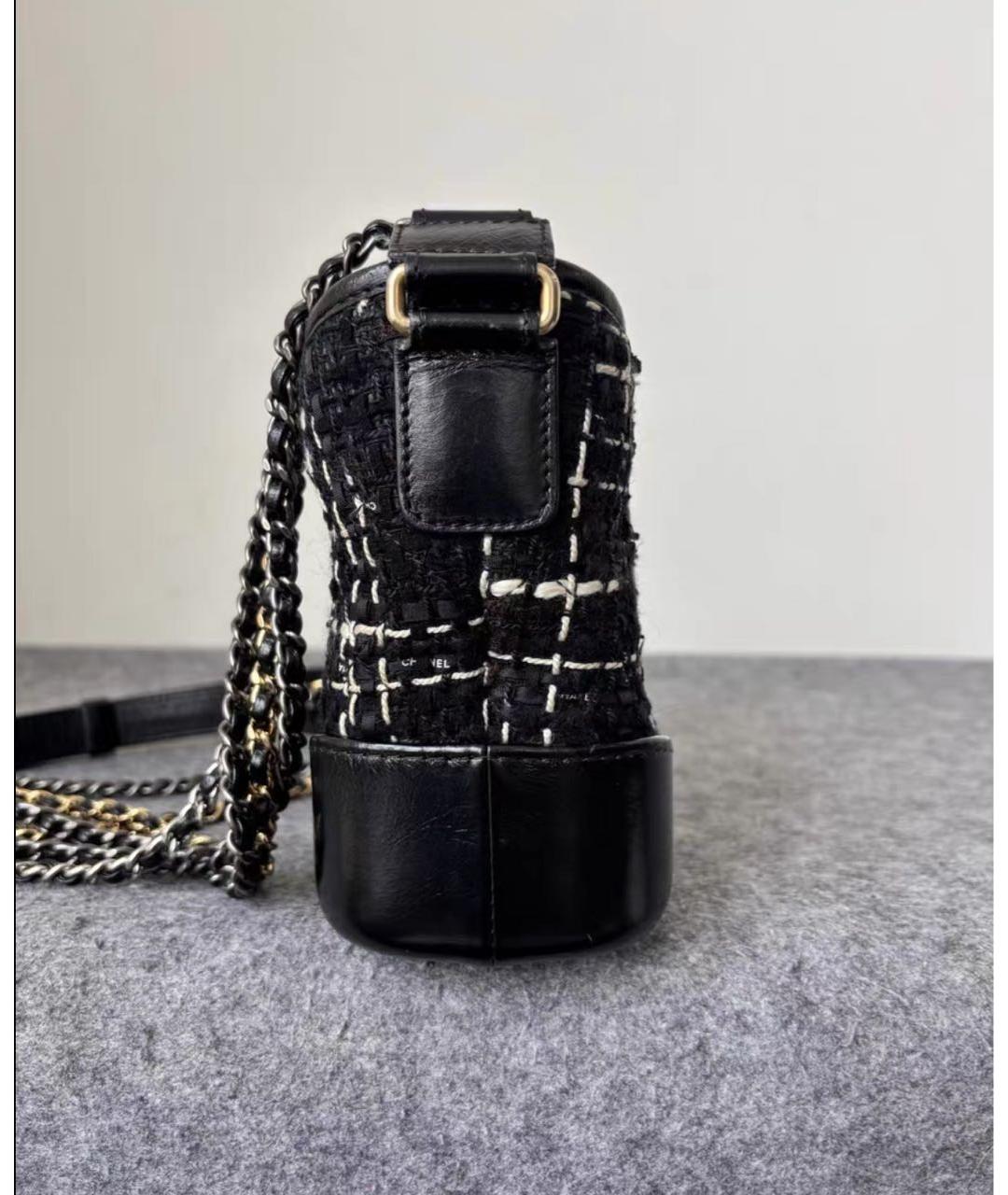 CHANEL Черная твидовая сумка через плечо, фото 5