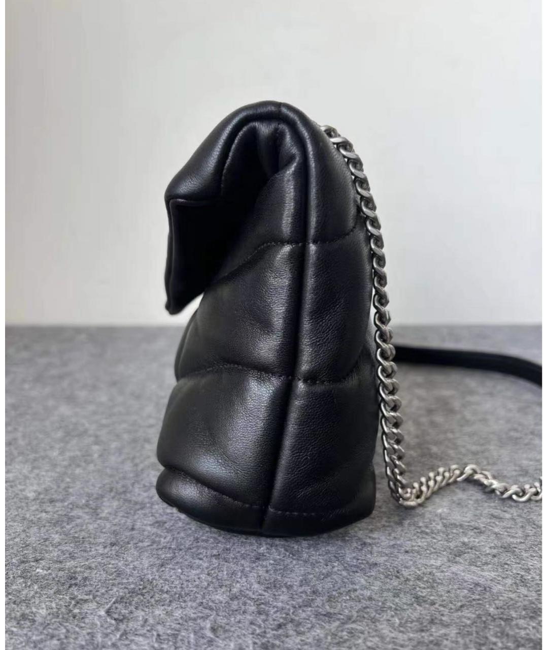 SAINT LAURENT Черная кожаная сумка через плечо, фото 4