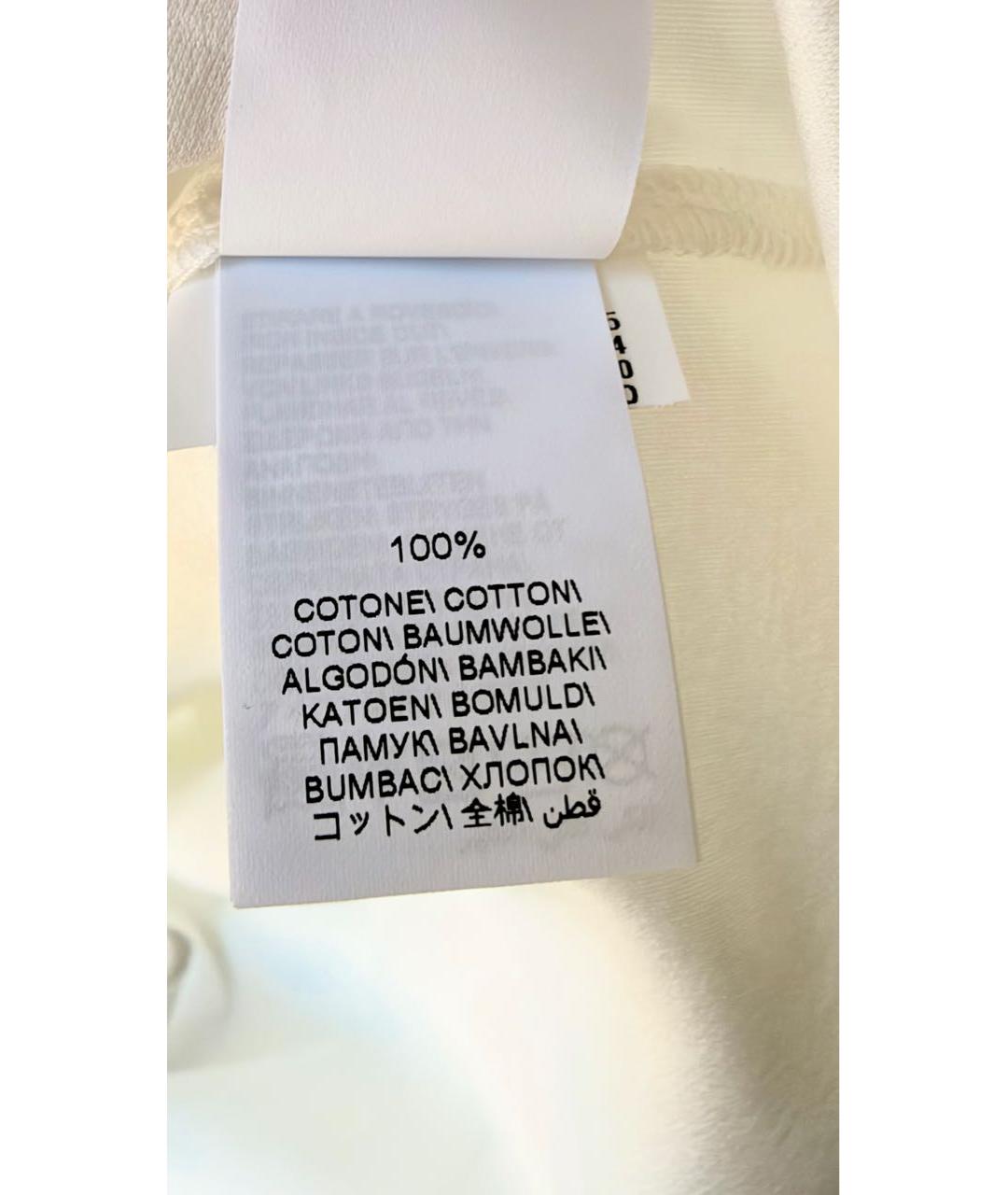 BRUNELLO CUCINELLI Белая хлопковая футболка, фото 4