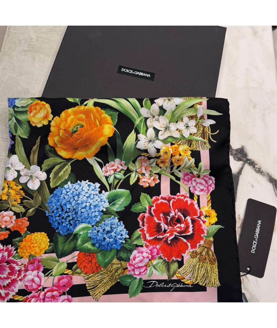 DOLCE&GABBANA Мульти шелковый платок, фото 6