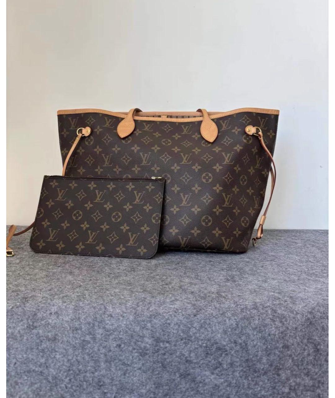 LOUIS VUITTON Коричневая сумка тоут из канвы, фото 2