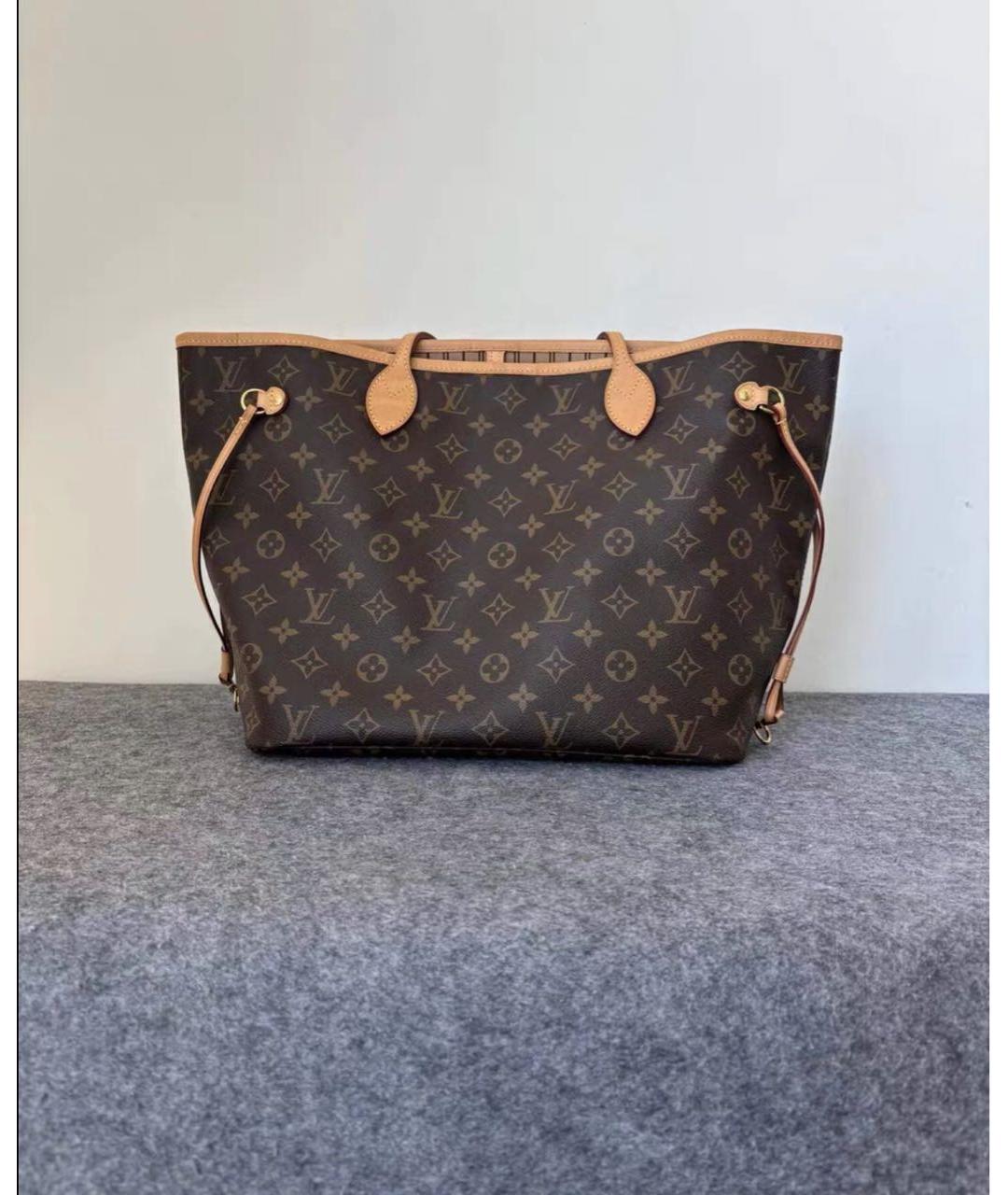 LOUIS VUITTON Коричневая сумка тоут из канвы, фото 3