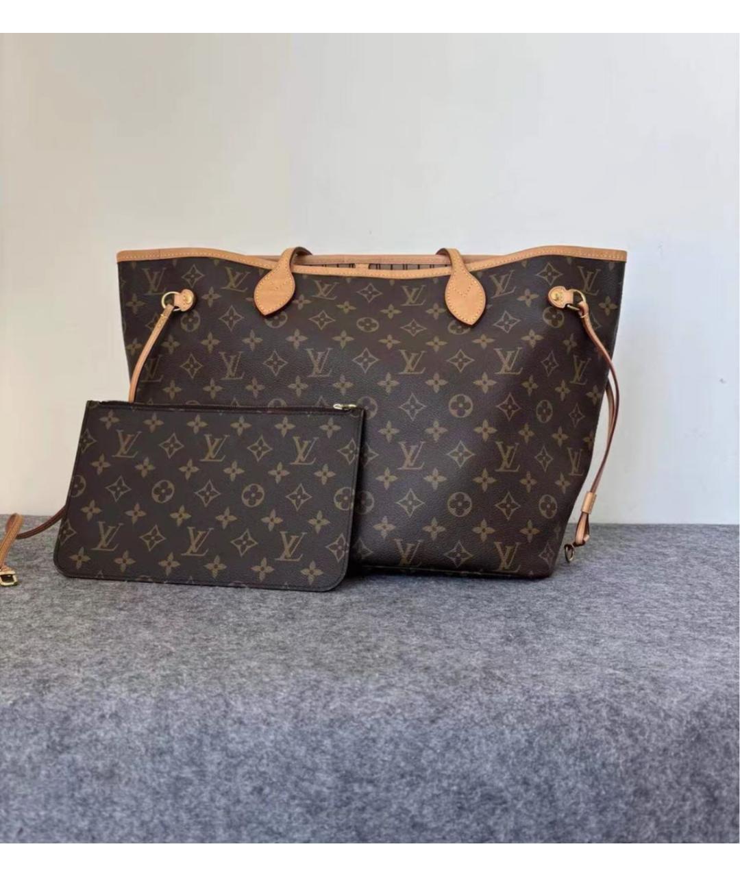 LOUIS VUITTON Коричневая сумка тоут из канвы, фото 8