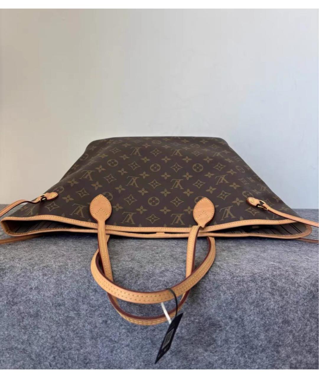 LOUIS VUITTON Коричневая сумка тоут из канвы, фото 6