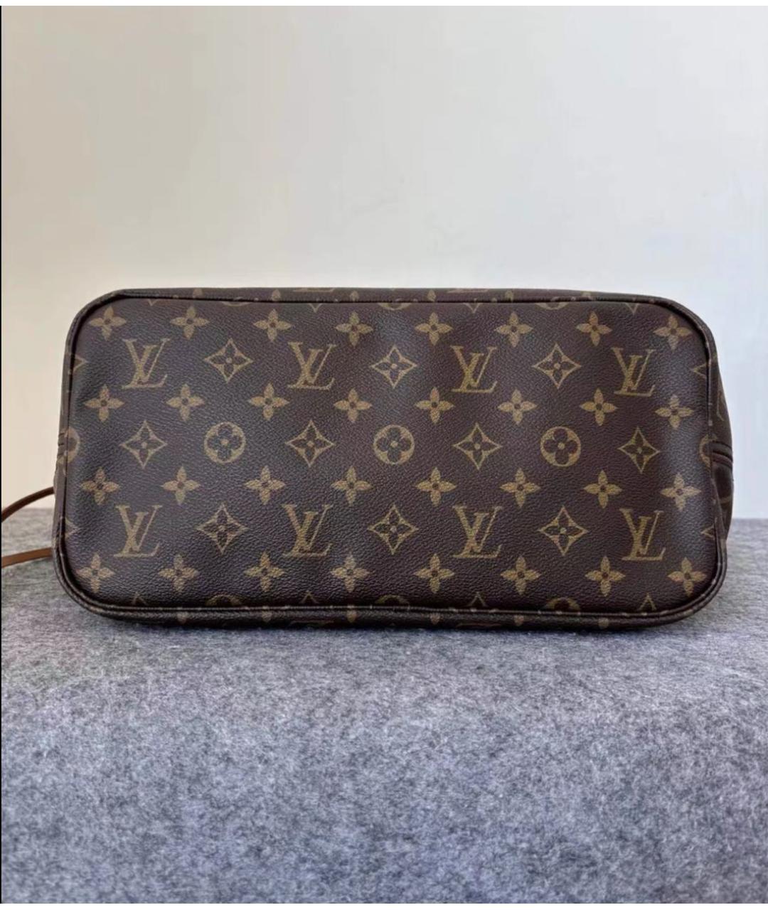 LOUIS VUITTON Коричневая сумка тоут из канвы, фото 7