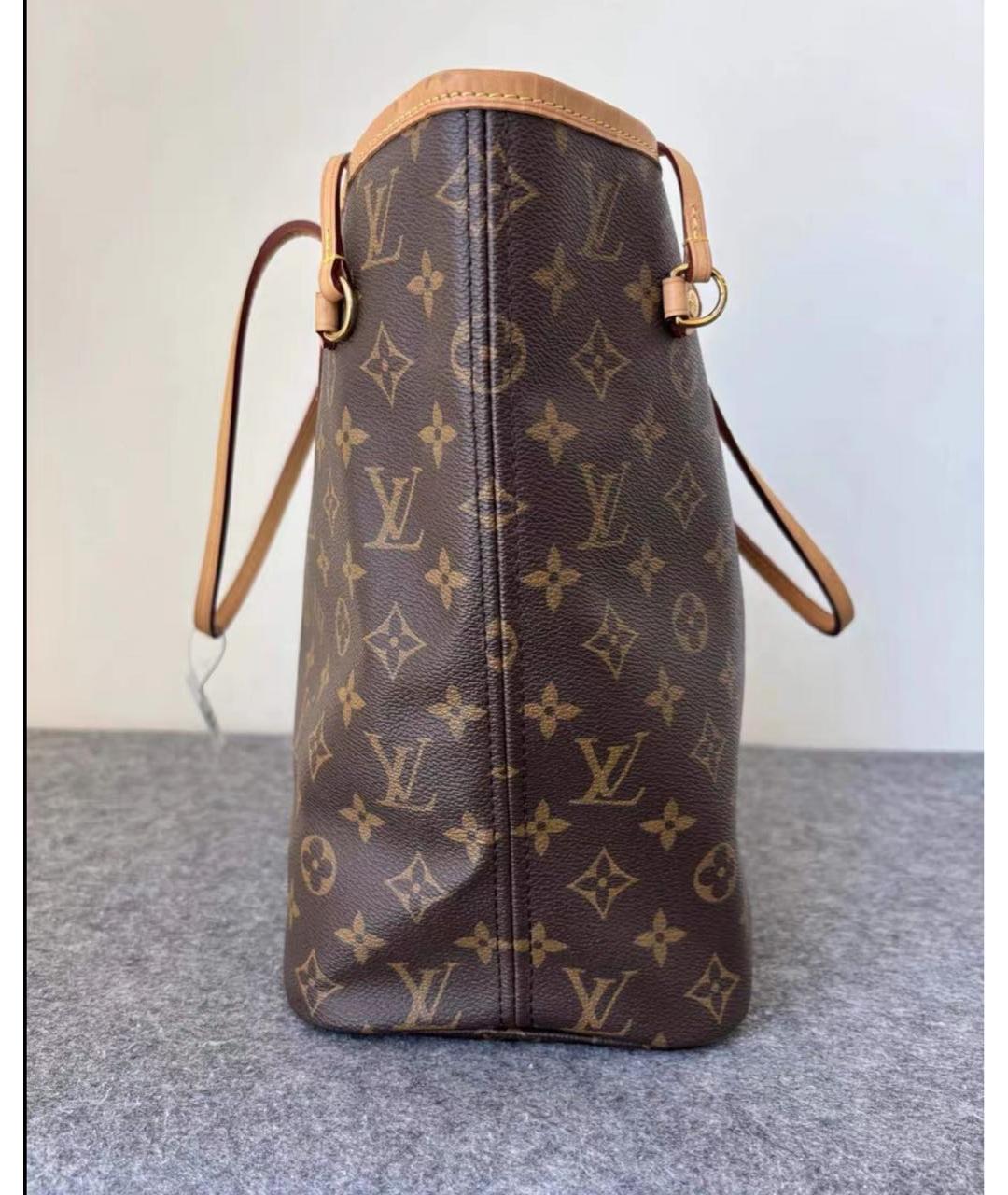 LOUIS VUITTON Коричневая сумка тоут из канвы, фото 5