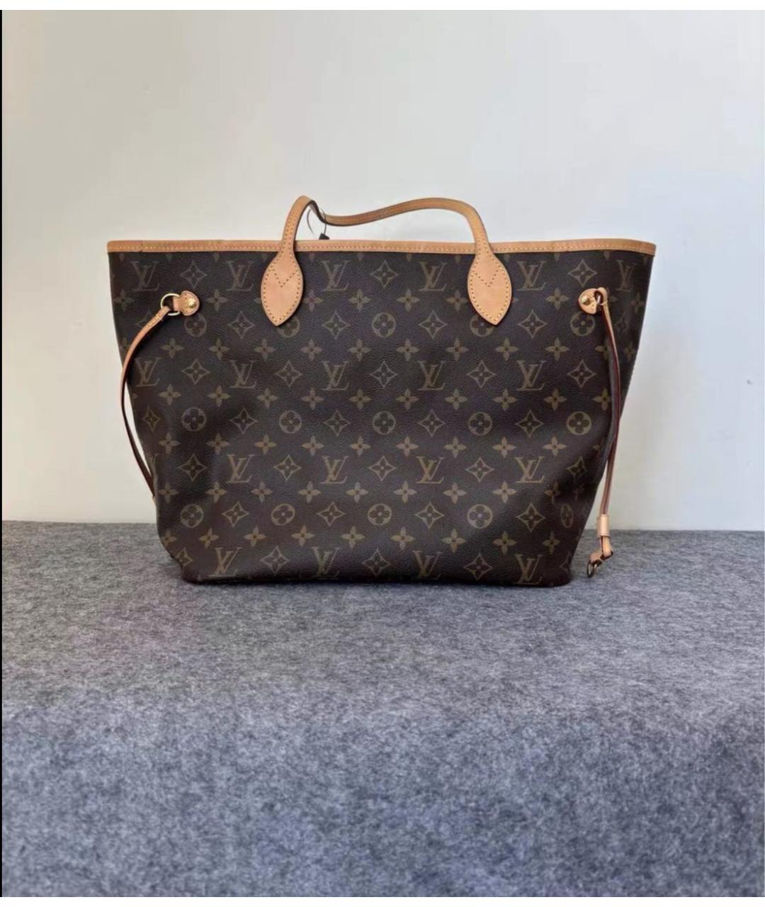 LOUIS VUITTON Коричневая сумка тоут из канвы, фото 4