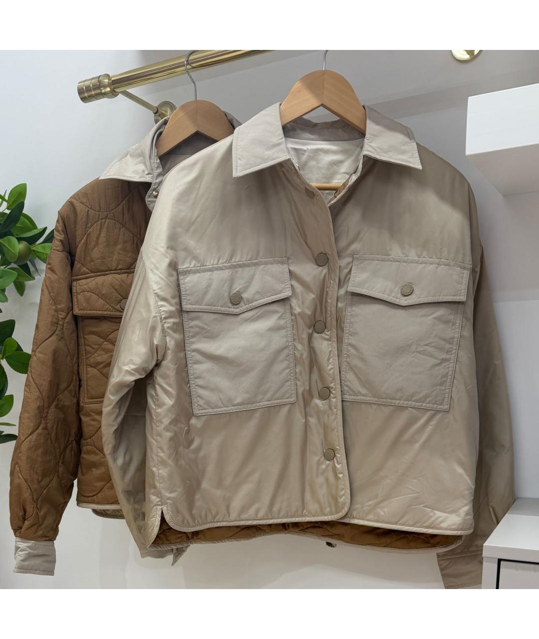 WEEKEND MAX MARA Бежевая полиамидовая куртка, фото 6