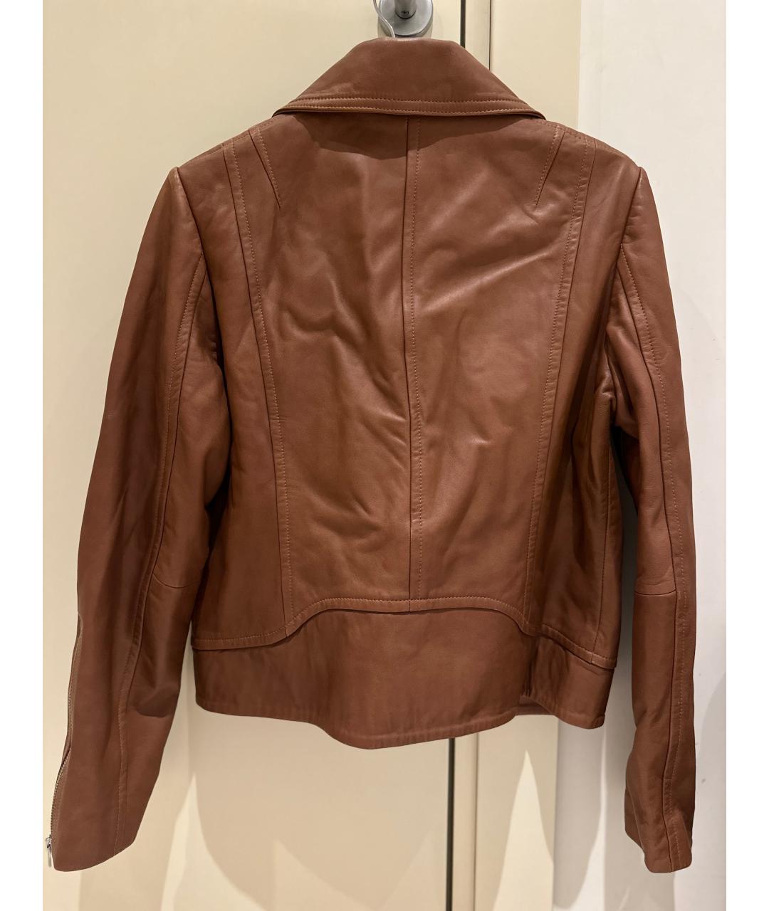 RAG & BONE Коричневая кожаная куртка, фото 2