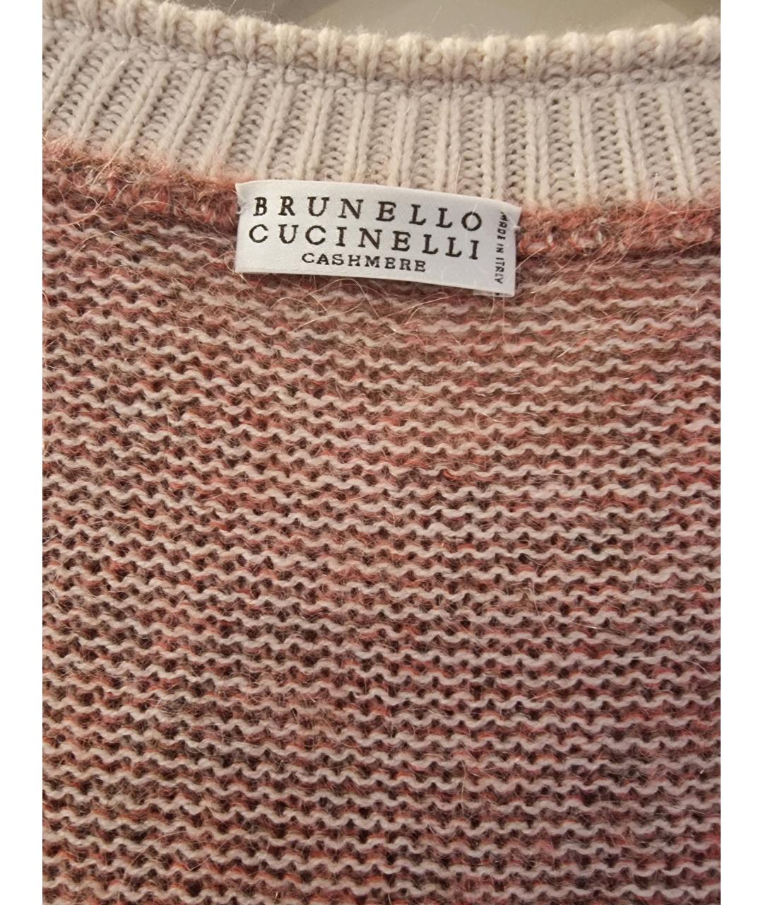BRUNELLO CUCINELLI Розовый шерстяной джемпер / свитер, фото 6