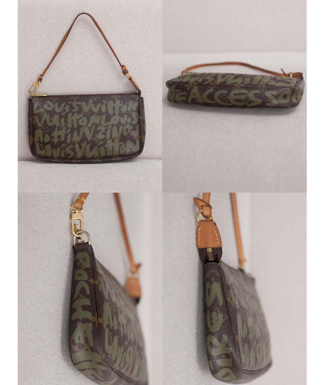 LOUIS VUITTON Коричневая сумка с короткими ручками из канвы, фото 6