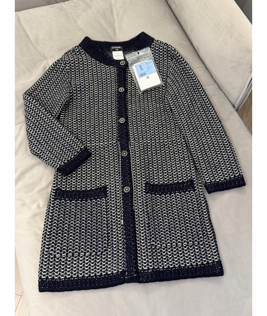CHANEL Темно-синее кашемировое пальто, фото 2