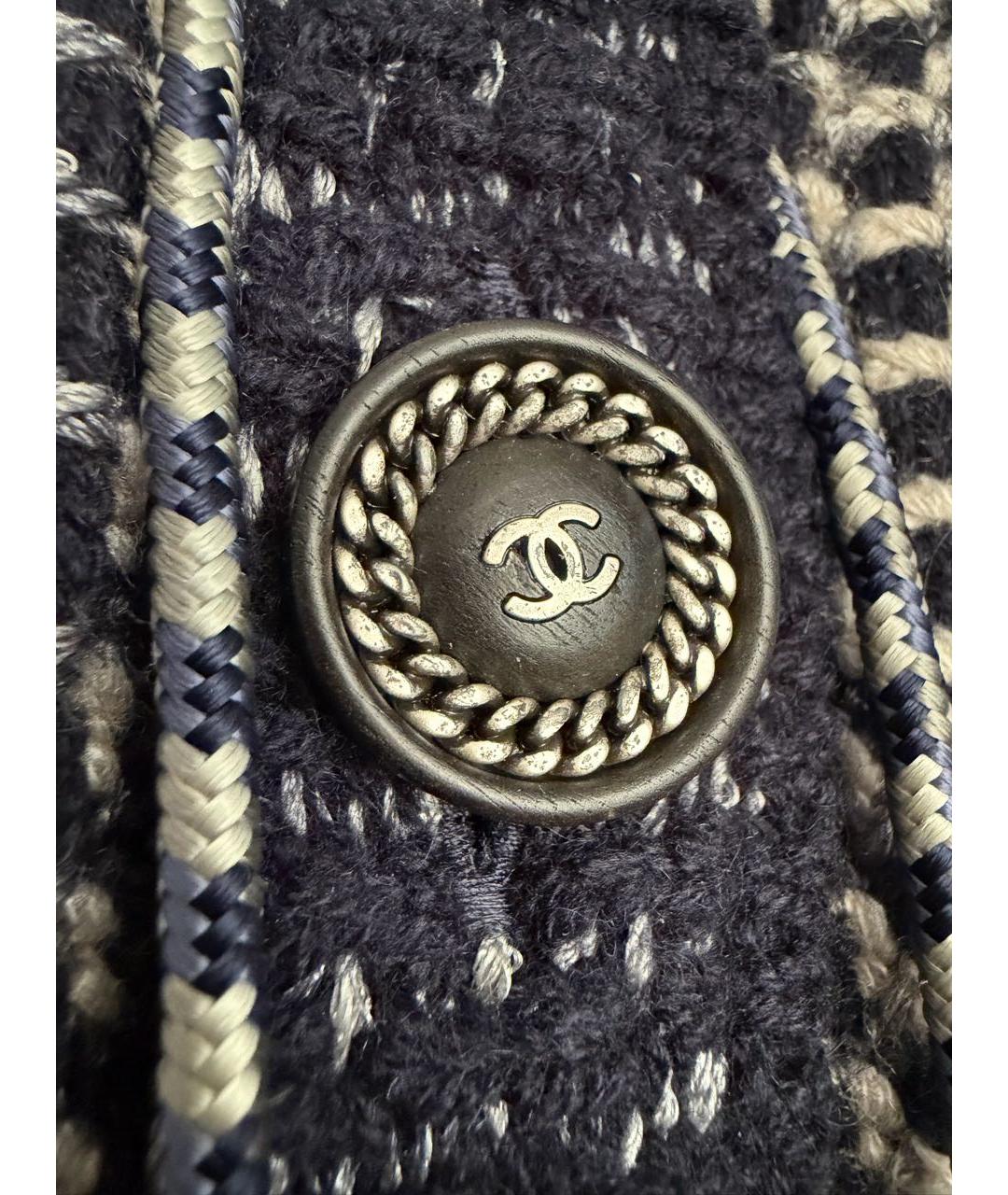 CHANEL Темно-синее кашемировое пальто, фото 5