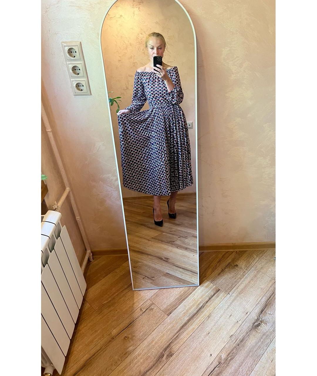 VALENTINO Мульти полиэстеровое повседневное платье, фото 7