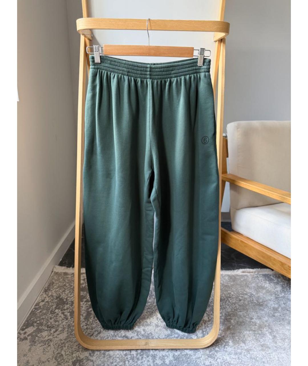 MM6 MAISON MARGIELA Зеленые хлопковые брюки и шорты, фото 6