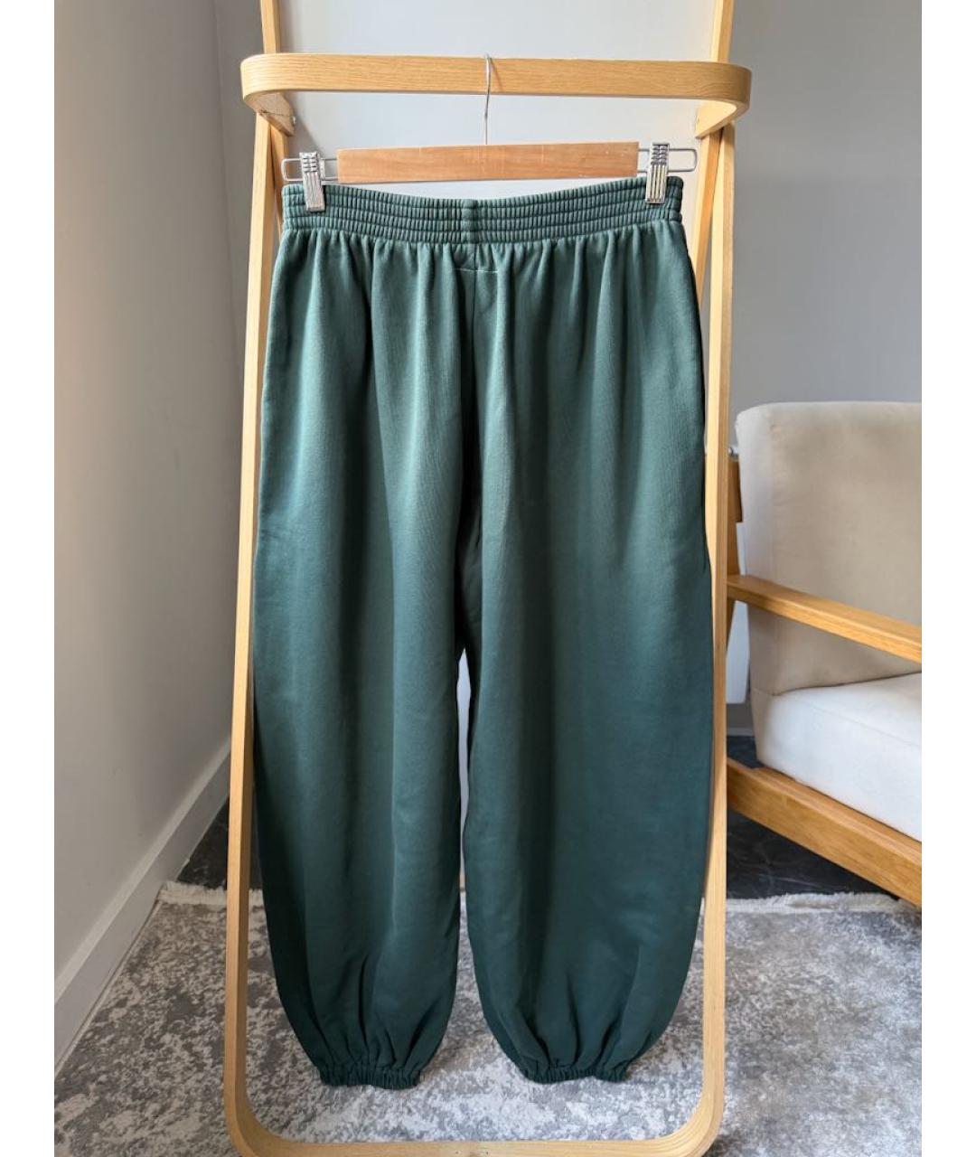 MM6 MAISON MARGIELA Зеленые хлопковые брюки и шорты, фото 2