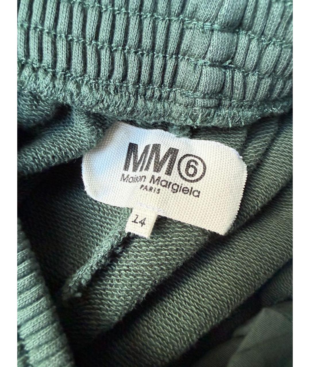 MM6 MAISON MARGIELA Зеленые хлопковые брюки и шорты, фото 4