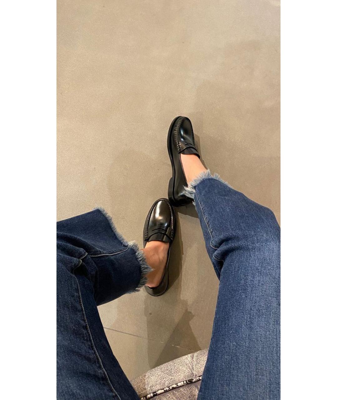 SAINT LAURENT Черные кожаные лоферы, фото 7