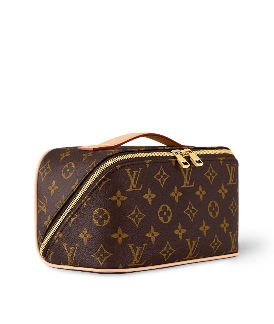 LOUIS VUITTON Коричневая косметичка из канвы, фото 2