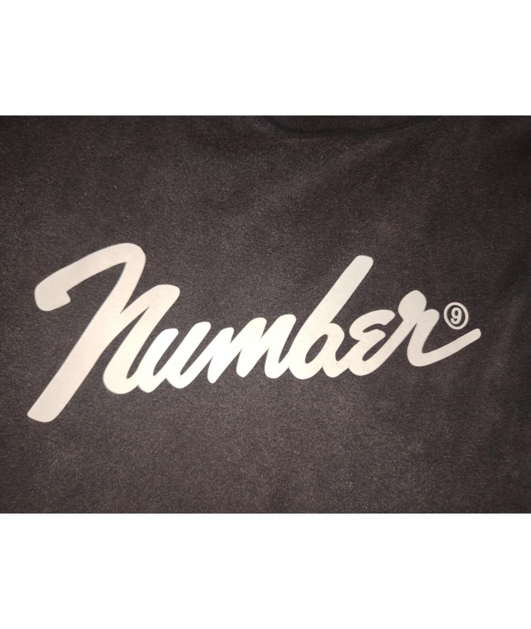 NUMBER (N)INE Черная хлопковая футболка, фото 4