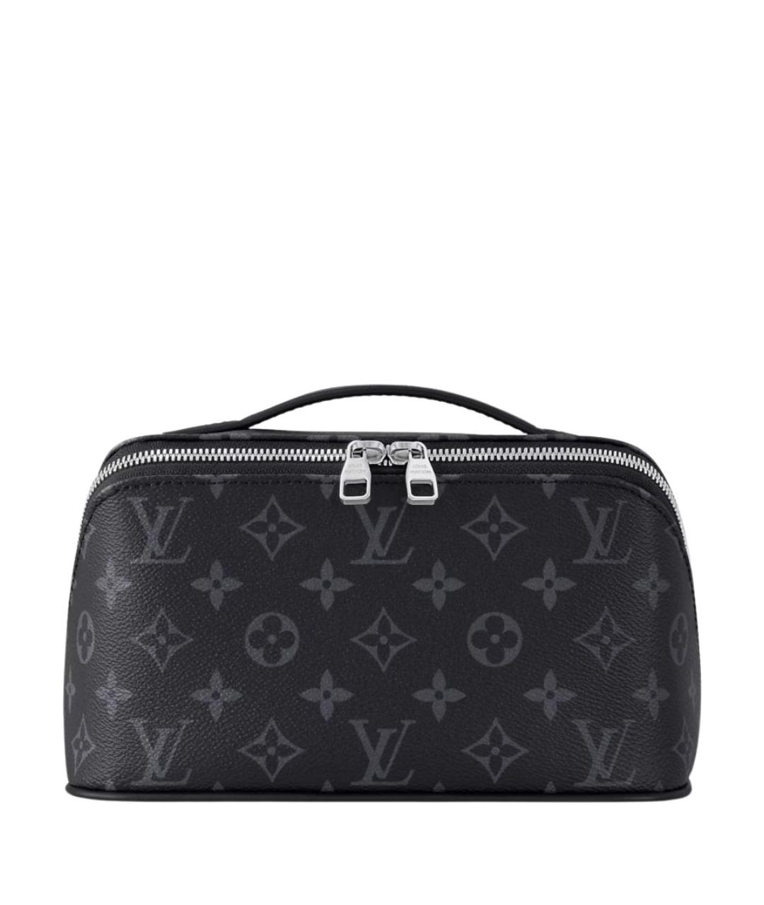 LOUIS VUITTON Черная косметичка из канвы, фото 5