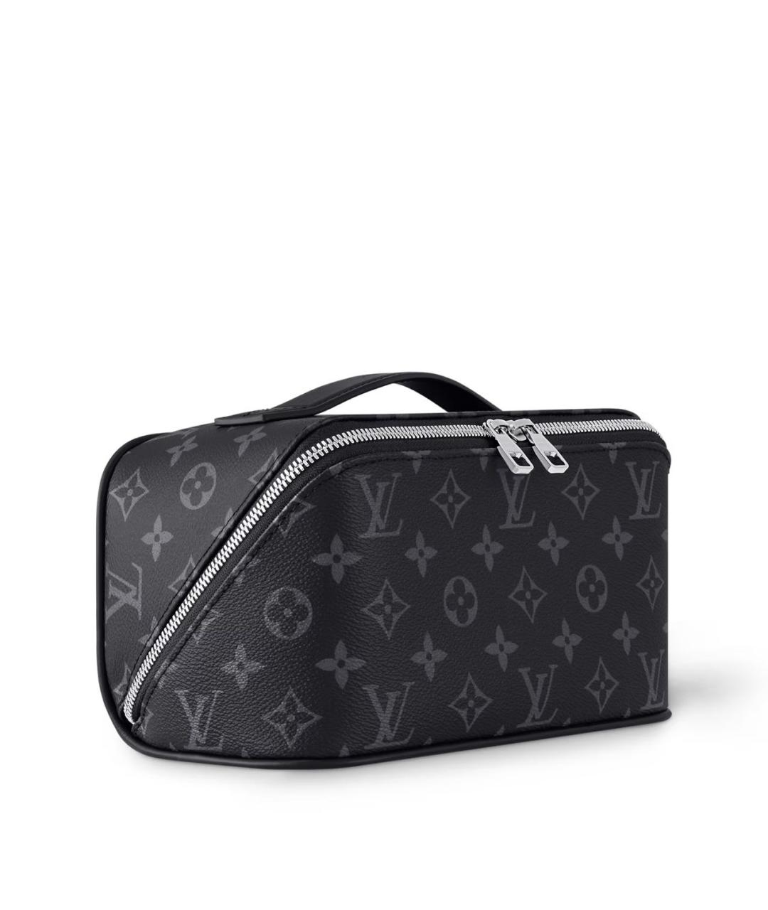 LOUIS VUITTON Черная косметичка из канвы, фото 2