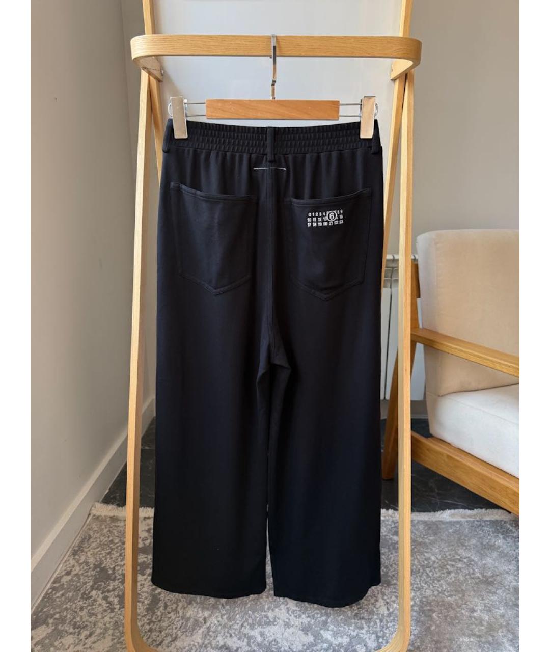 MM6 MAISON MARGIELA Черные вискозные брюки и шорты, фото 2