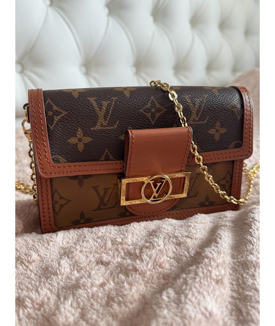 LOUIS VUITTON Коричневая сумка через плечо из канвы, фото 9