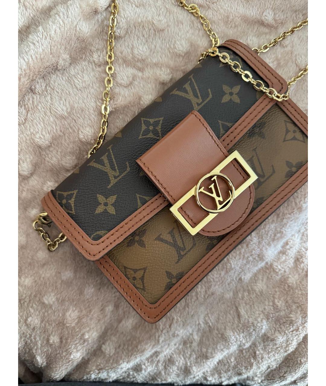 LOUIS VUITTON Коричневая сумка через плечо из канвы, фото 2