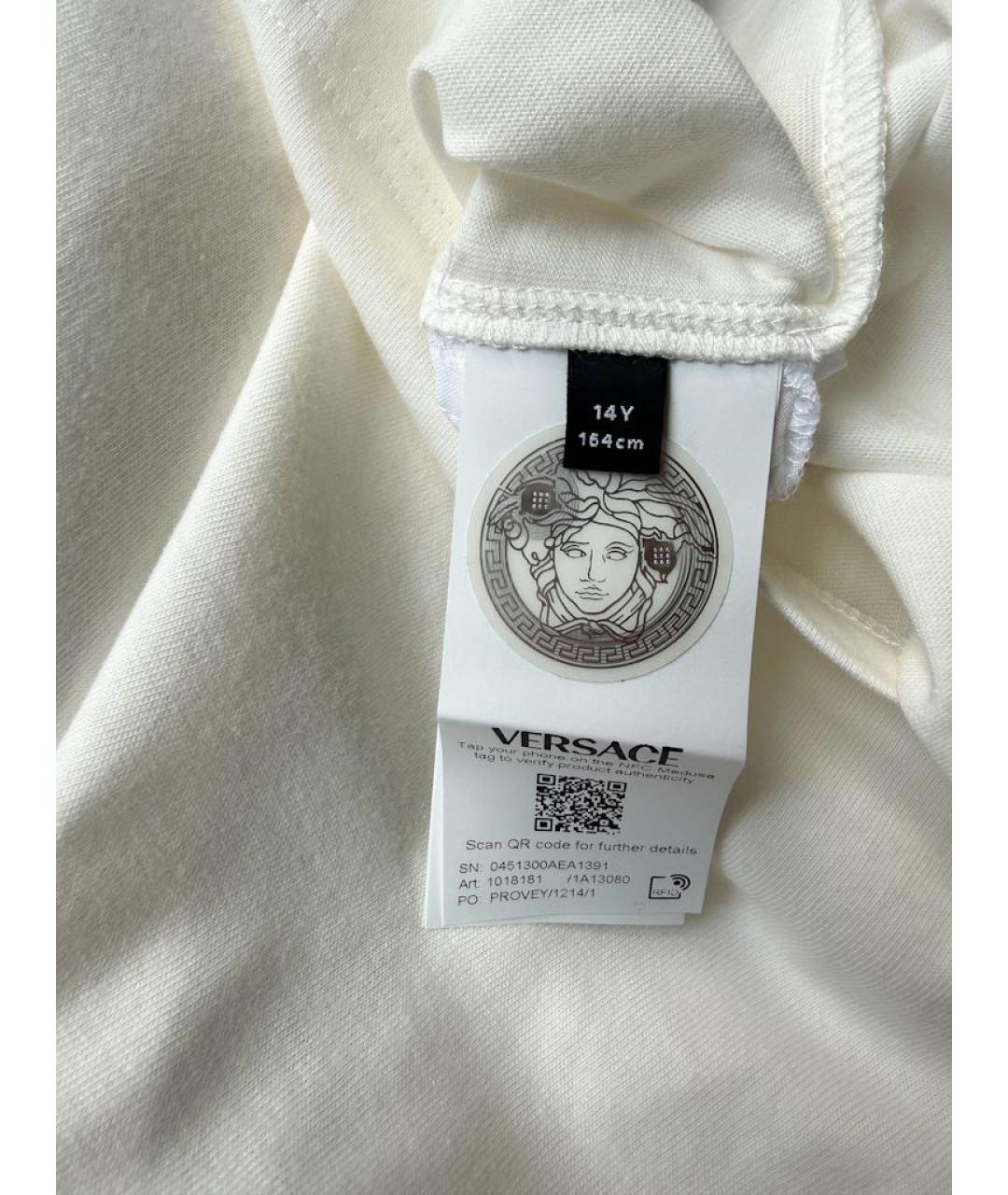 VERSACE Белый хлопковый детская футболка / топ, фото 4