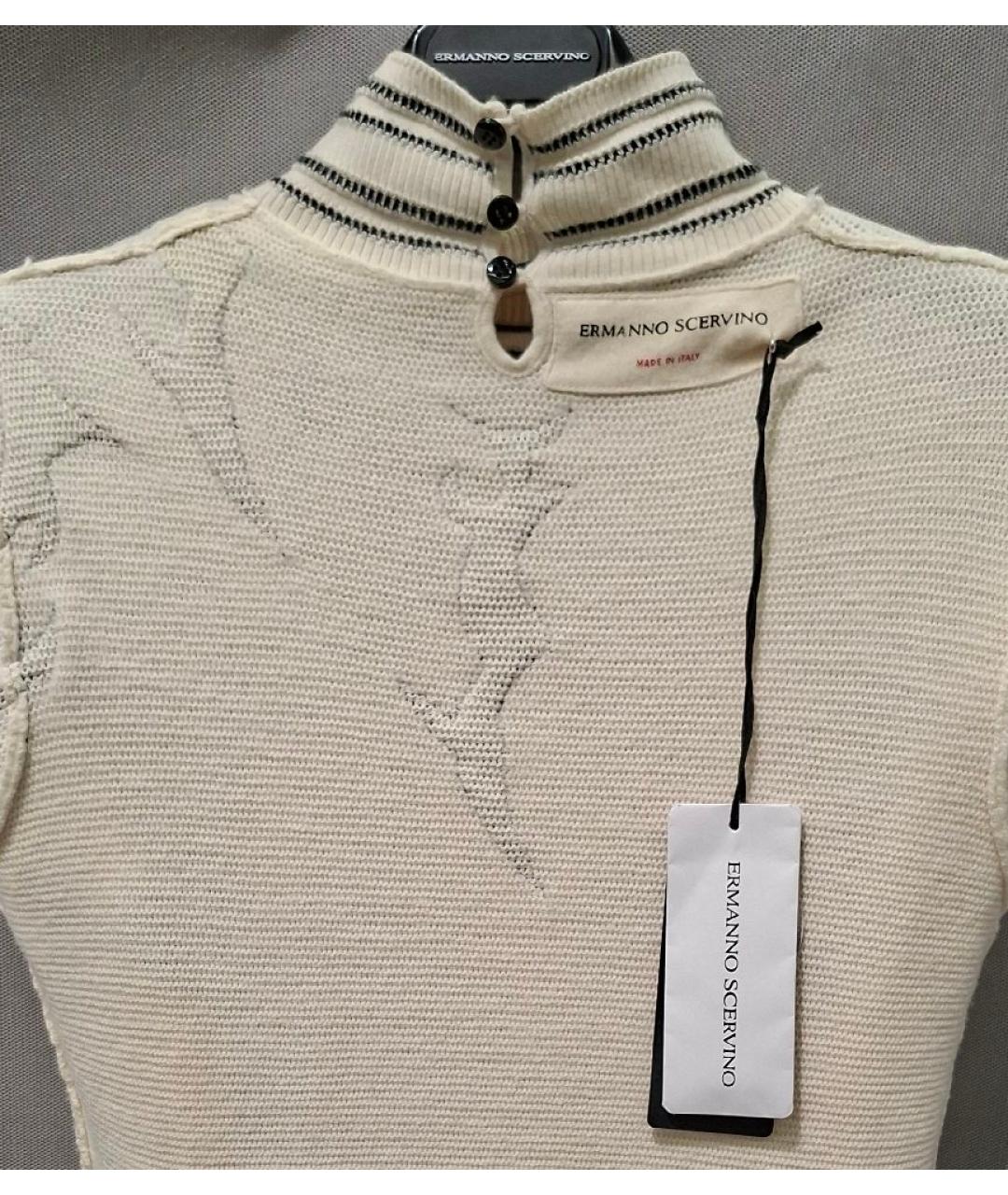 ERMANNO SCERVINO Бежевый шерстяной джемпер / свитер, фото 3