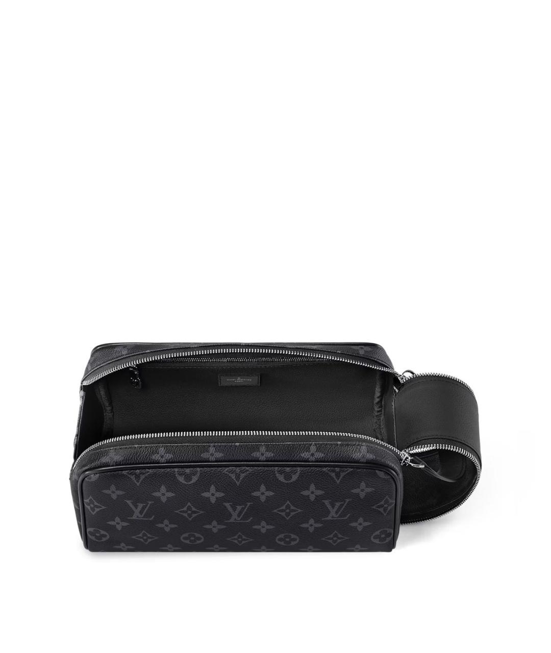 LOUIS VUITTON Черная косметичка из канвы, фото 3