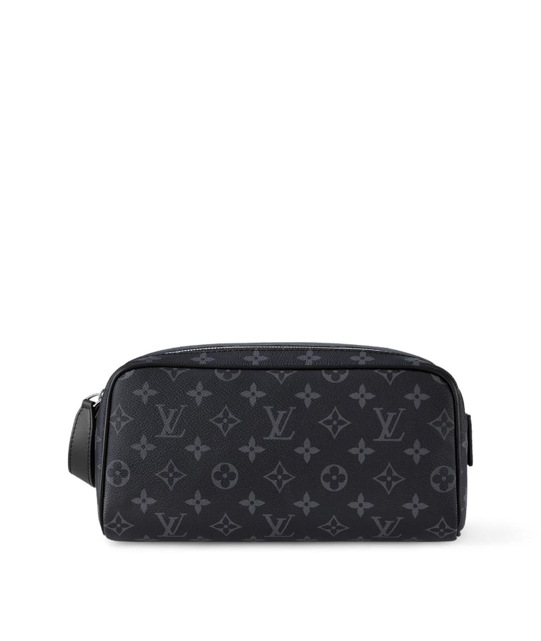 LOUIS VUITTON Черная косметичка из канвы, фото 5