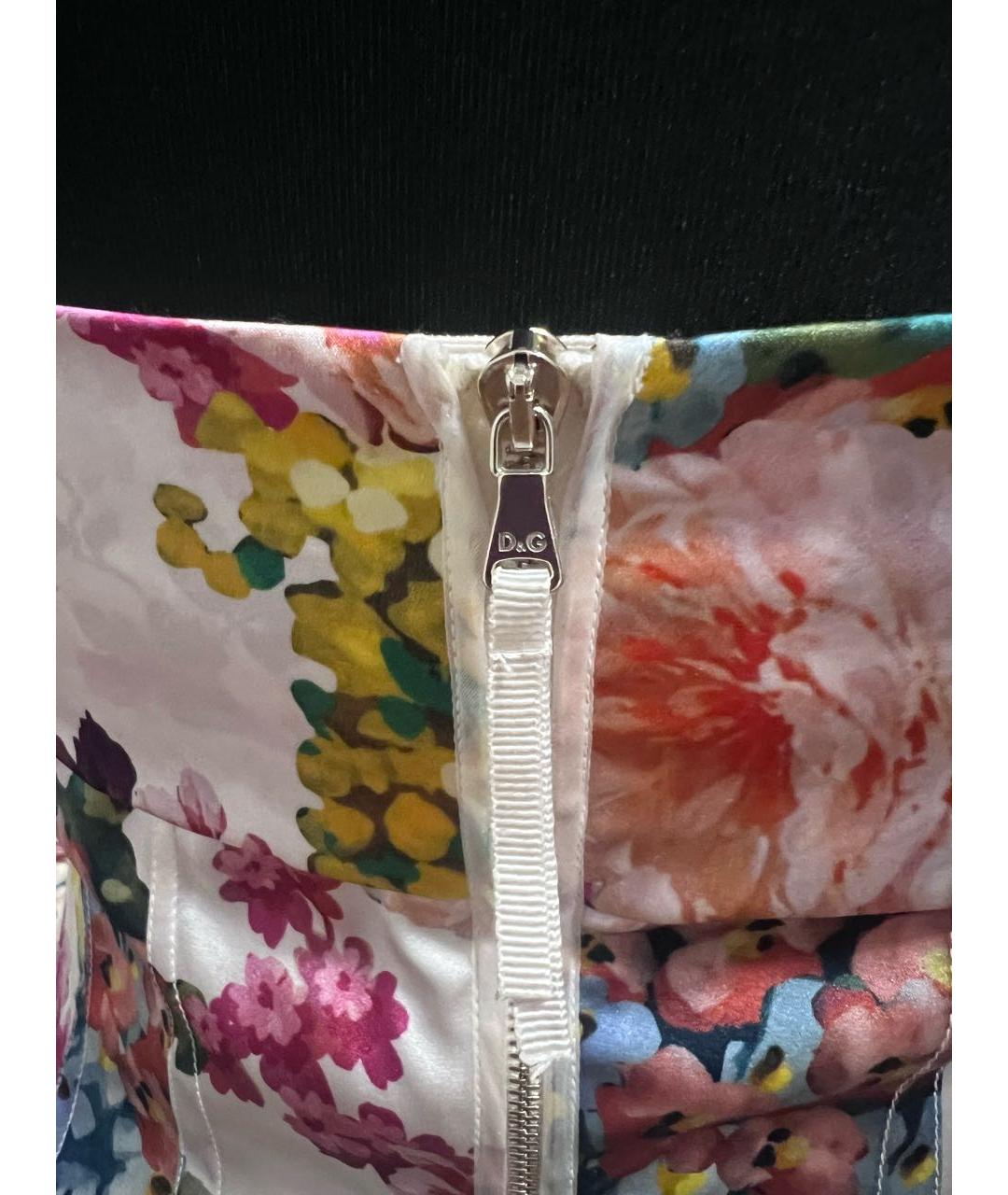 DOLCE&GABBANA Мульти шелковое коктейльное платье, фото 5