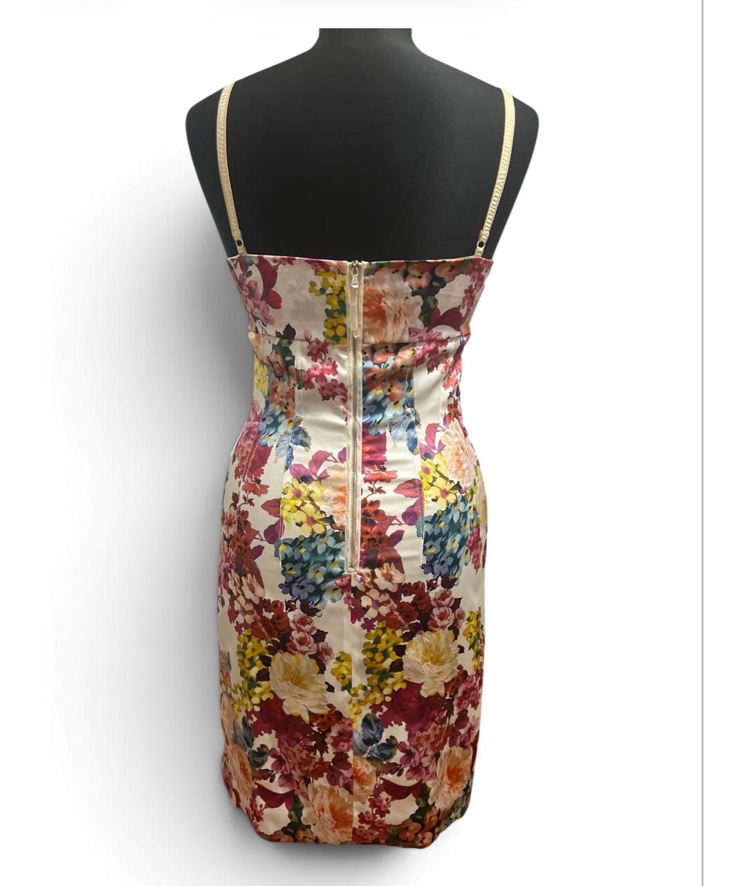 DOLCE&GABBANA Мульти шелковое коктейльное платье, фото 2