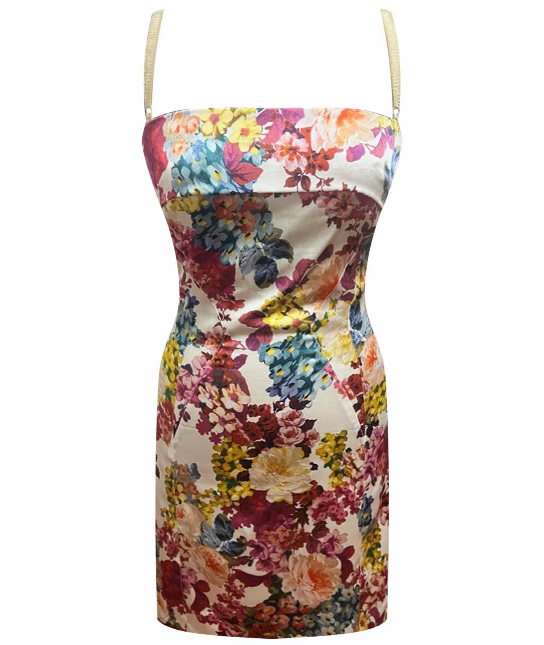 DOLCE&GABBANA Мульти шелковое коктейльное платье, фото 1