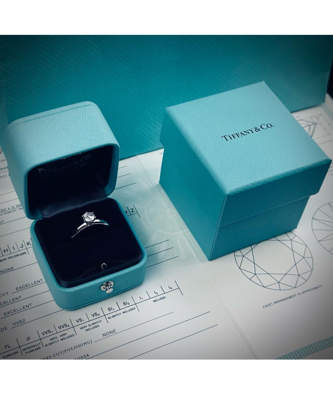 TIFFANY&CO Серебряное платиновое кольцо, фото 6