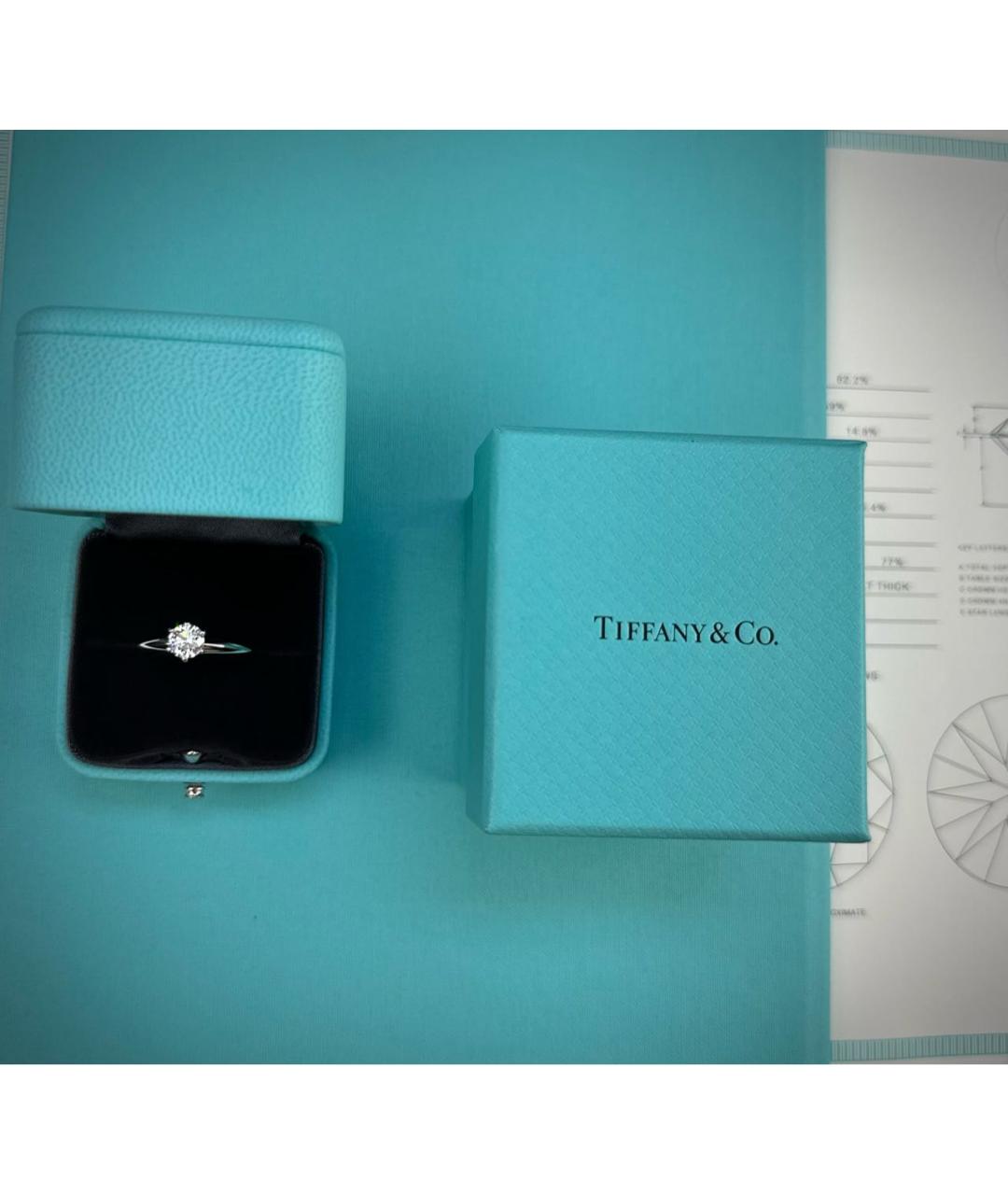TIFFANY&CO Серебряное платиновое кольцо, фото 6