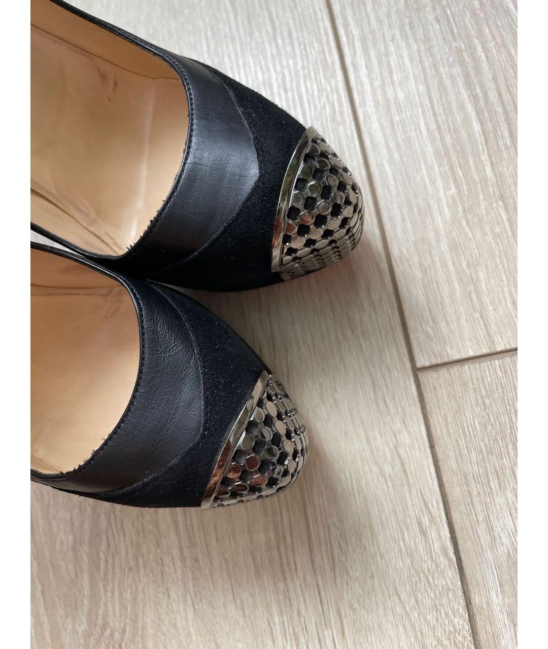 CHRISTIAN LOUBOUTIN Черные замшевые туфли, фото 2