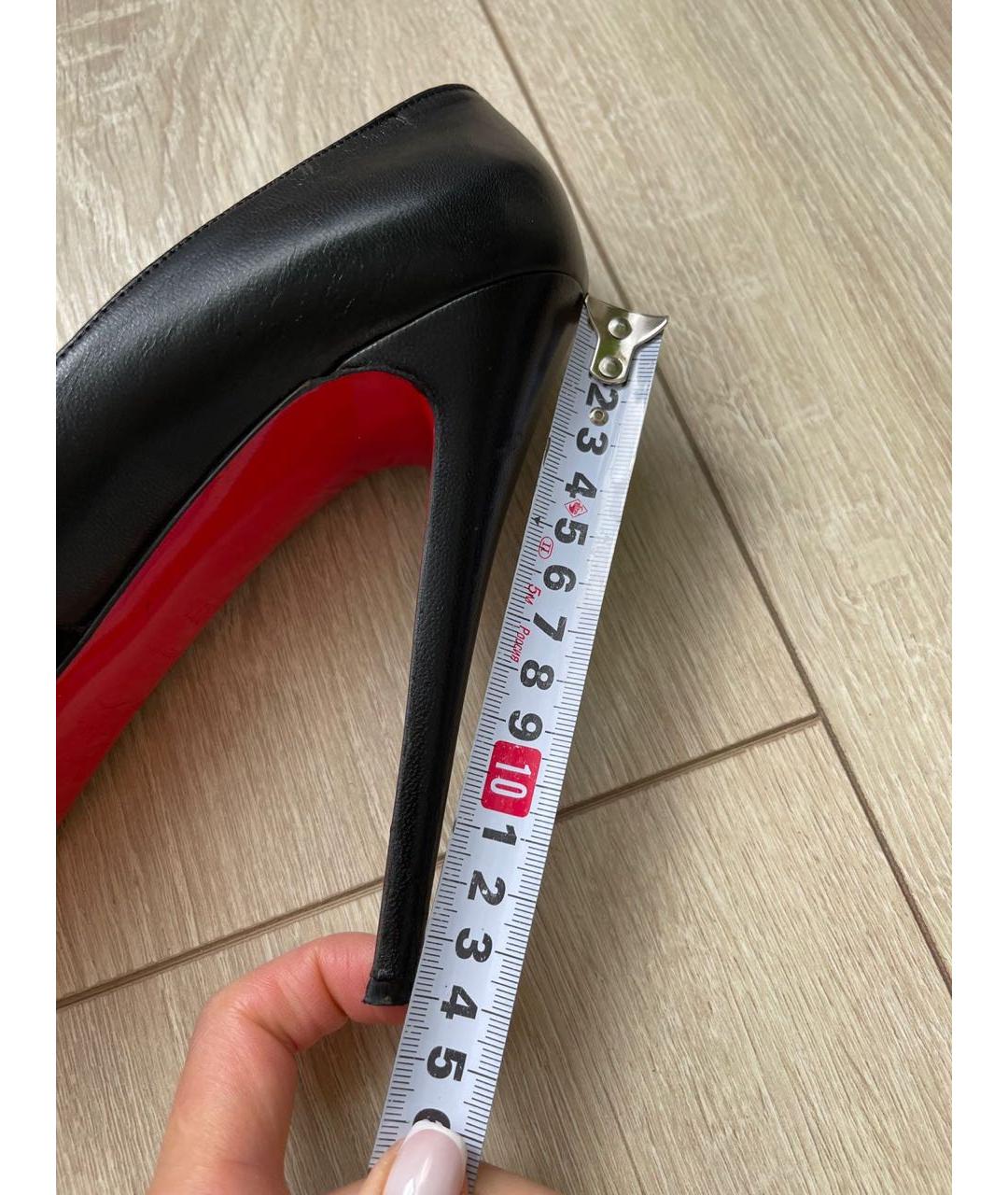 CHRISTIAN LOUBOUTIN Черные замшевые туфли, фото 7